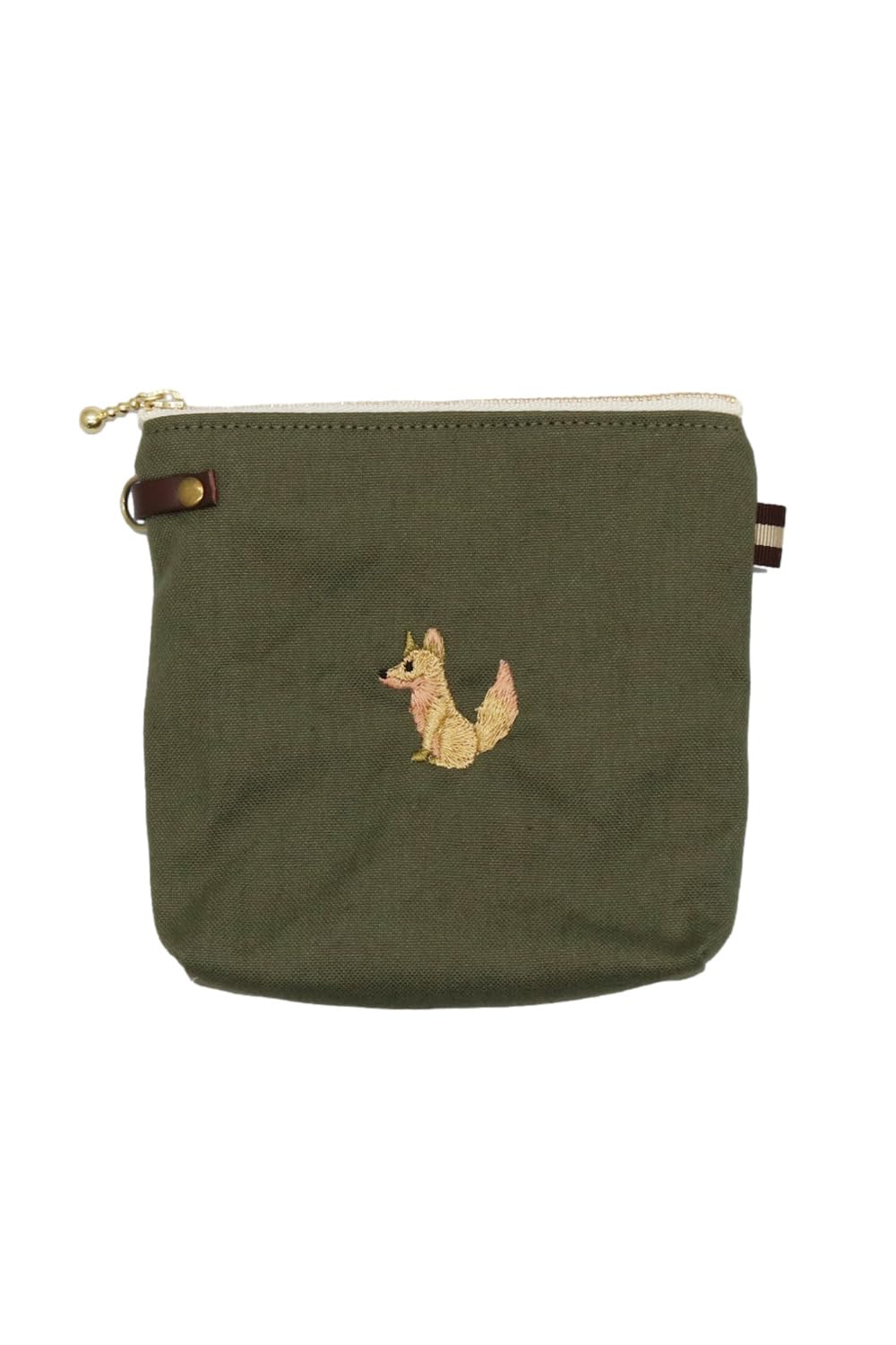 

Изолированный мини-мешочек, мешочек для перекуса, мешочек для конфет, вышитый холст (оливковый, лиса)