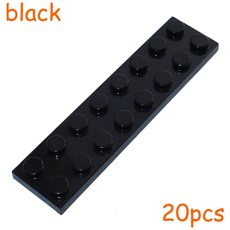 20PCS Size 2x8 Dot Plate MOC Assemble Particles DIY Building Blocks 2*8 Figures Bricks Educational Creative Toy for Kid 3034