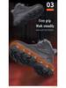 Men's Winter High-Top Leather Walking Shoes - Insulated and Warm for Outdoor Use