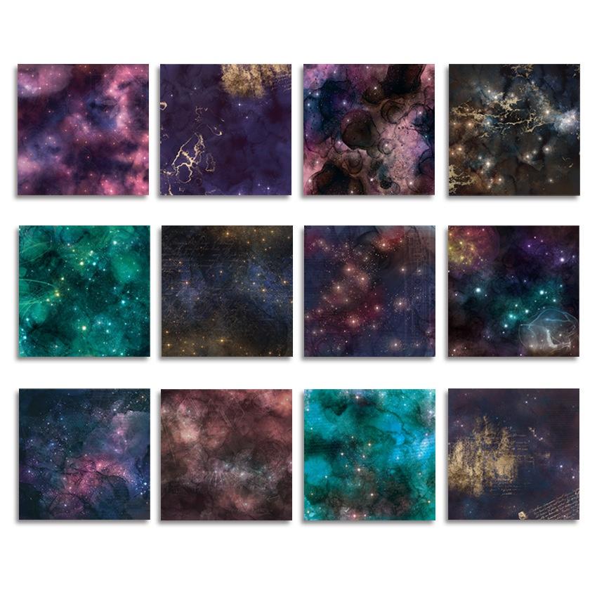 24 ark Kartongpapper Block Papper för Korttillverkning Tematiska Ensidiga Mönster Scrapbokspapper Tryckpapper Dekorativt Papper Hantverkspapper Fotoalbum Dekoration