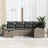 VidaXL Ensemble de canapé de jardin 6 pièces avec coussins gris en poly rattan 3359078