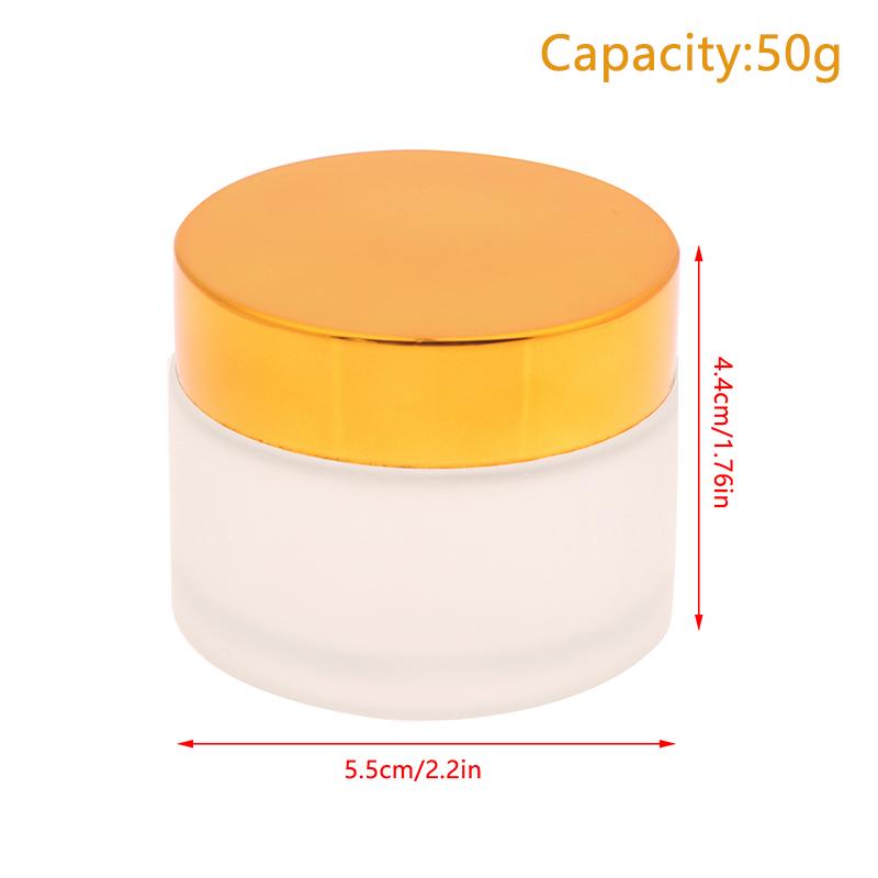 5/10/15/20/30/50/100G Frosted Glass Refillable Ointment Bottles Empty Cosmetic Jar Pot Eye Shadow Face Cream Container