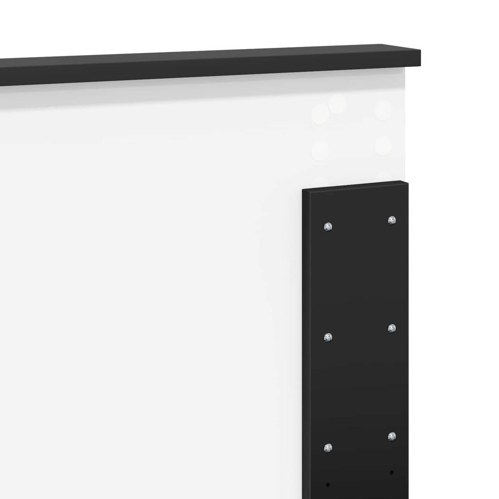 Headboard in Black Oak Look Made of Wood Based Material