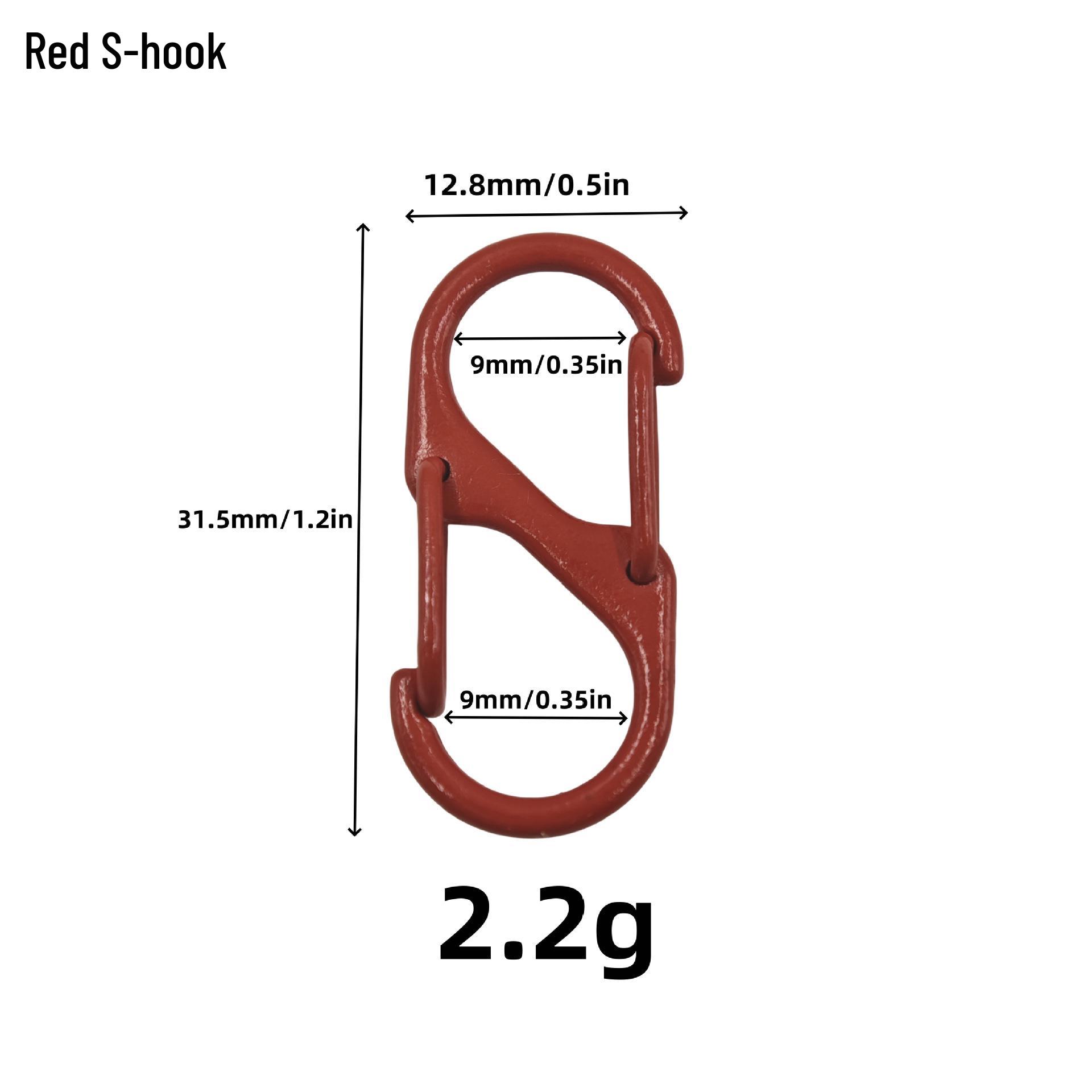

Карабинный крючок для ключей S-образной формы с пружиной, двухсторонний, конфетного цвета, аксессуар для рюкзака
