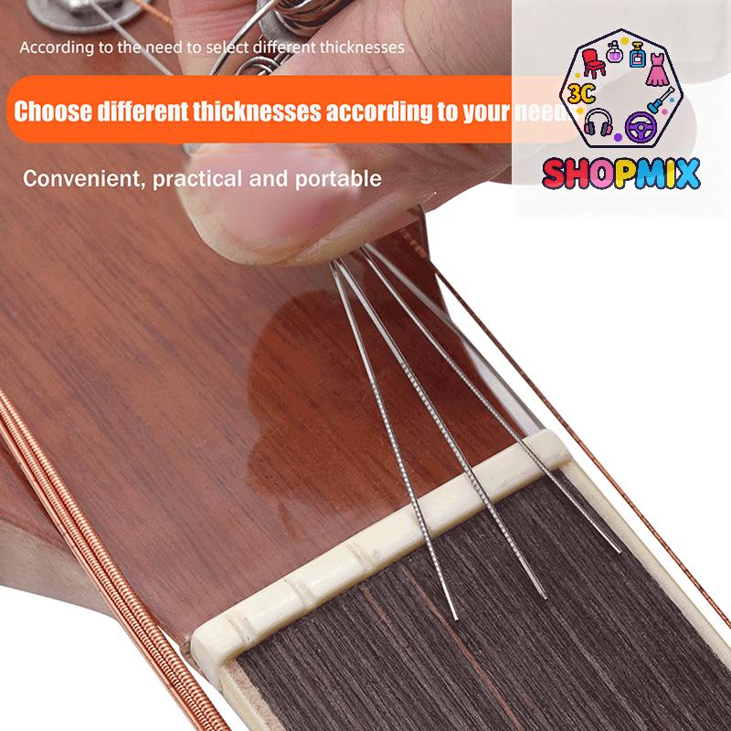 1Set Guitar Nut Slotting File Kit DIY Slot Saw Rods Filing Set Luthier Stringed Instrument Guitar Accessories Guitar Repair Tool
