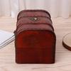 1pc Wooden Box Small Treasure Rustic Vintage Handmade Chest Multifunction Storage Box Case with Lid Jewellery Storage Container
