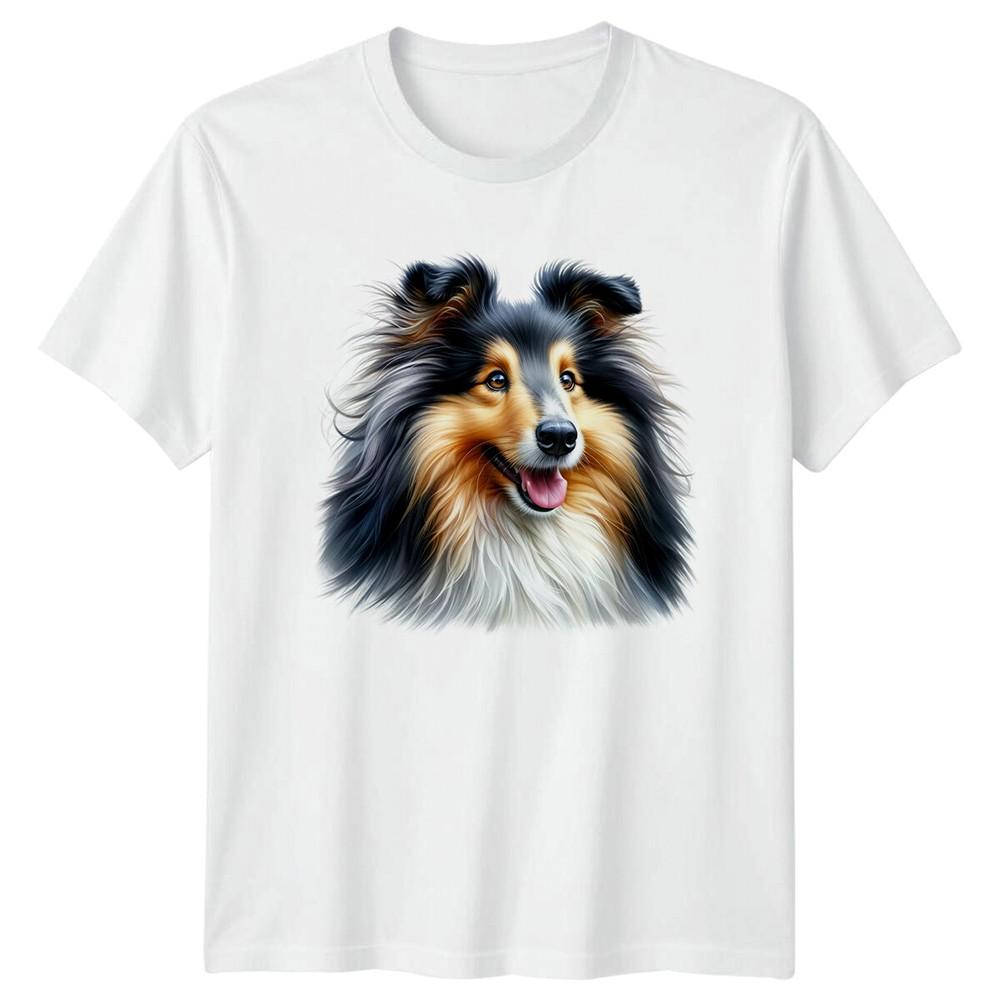 Sheltie Dog Portrait Graphic Pet Lover Collie Dog Breed TShirt S
