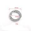 18.8mm Carabiner Black Old Silver Snap Clasp Clip Spring O-Ring Buckles  Purses Handbags Buckles