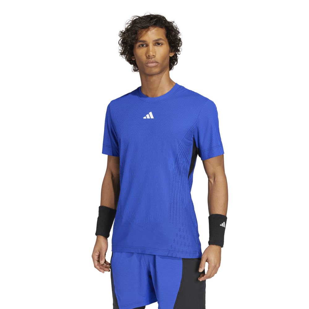 Adidas Short Sleeve Tennis Pro AIRCHILL Freelift Short Sleeve JRX42 Lucid T-Shirt T-Shirt Men's Blue/Black (IV8320) J/S