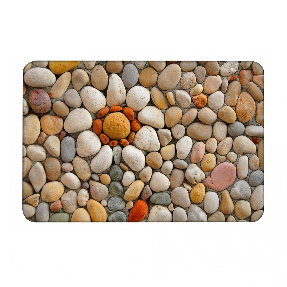 1 יחידה שטיח רצפה בדוגמת אבן לבית, חדר אמבטיה, שטיחים סופגים, שטיחים מונעי החלקה, ציוד לקישוט הבית