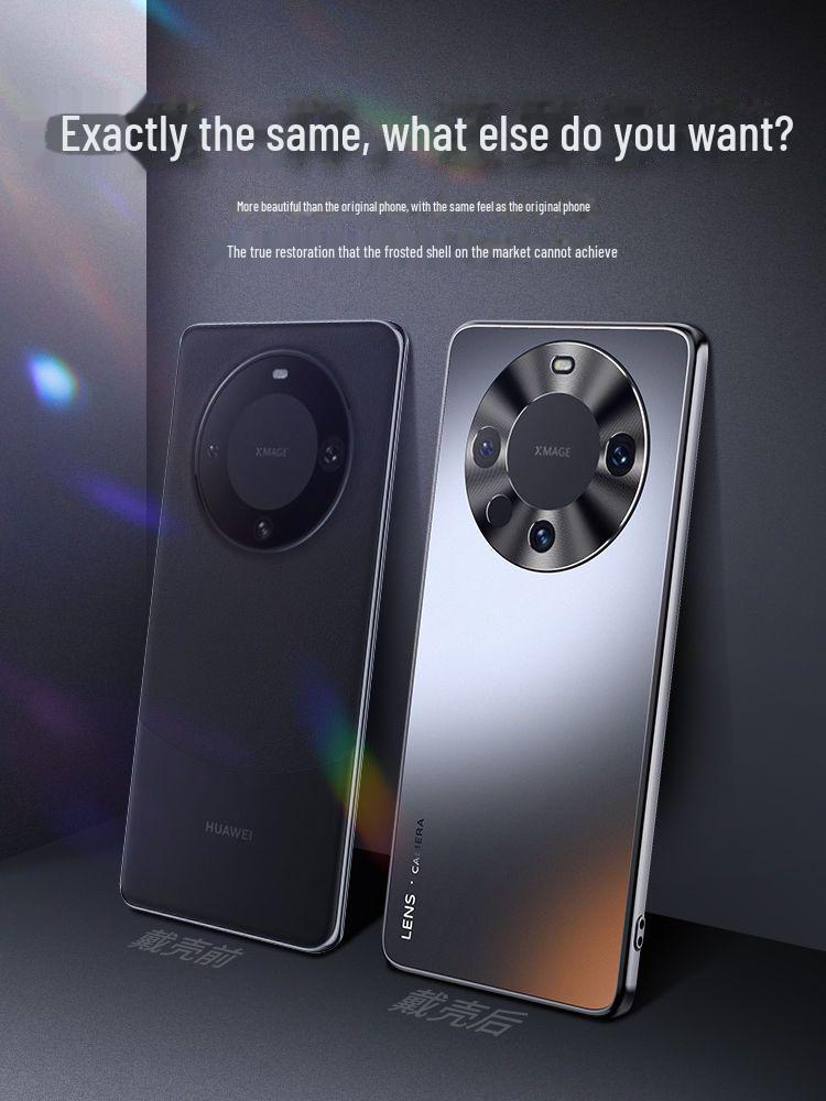 Protective electroplated frosted case for Huawei Mate 60 Pro, 50, 40, and 30.