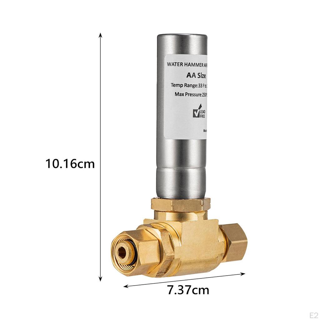Water Hammer Hose Arrestor Bath Room Accessories 3/8" NH Thread Compact Brass Faucet for Washing