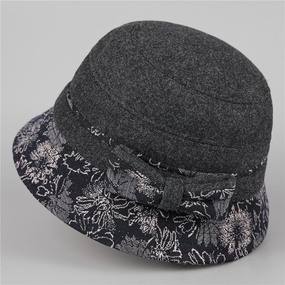 Зимняя женская шапка Мама Теплая Универсальная Шапка-ведро Зима Пожилая Бабушка Утепленная Холодная Шапка-ведро