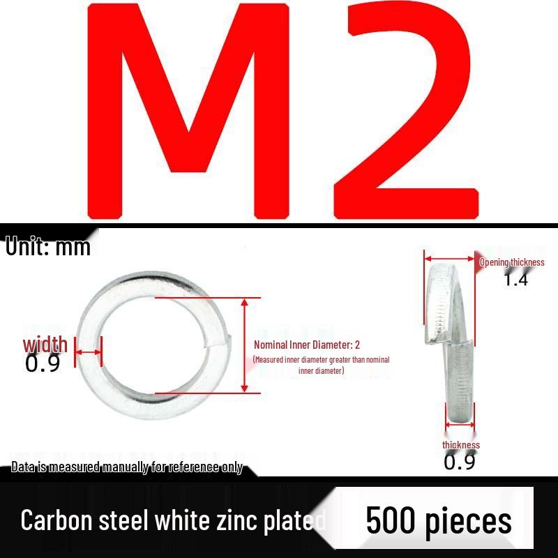Galvanized Iron Spring Washers: Metal Elastic Open Washers for M3-M30