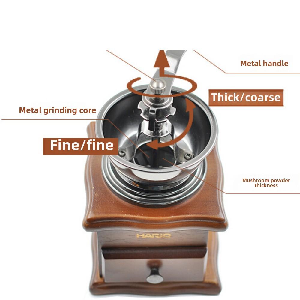 Small Hand Grinder Coffee Grinder Coffee Bean Grinder Manual Wooden Household Grinder Italian Coffee Machine