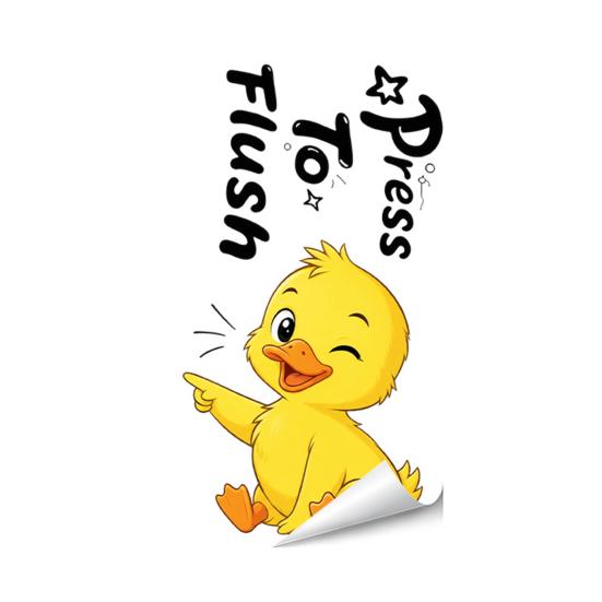 Cute Animal Toilet Sticker, Funny Toilet Seat Sticker, Waterproof Toilet Lid Decal, Toilet Tank Sticker for Bathroom Decoration C