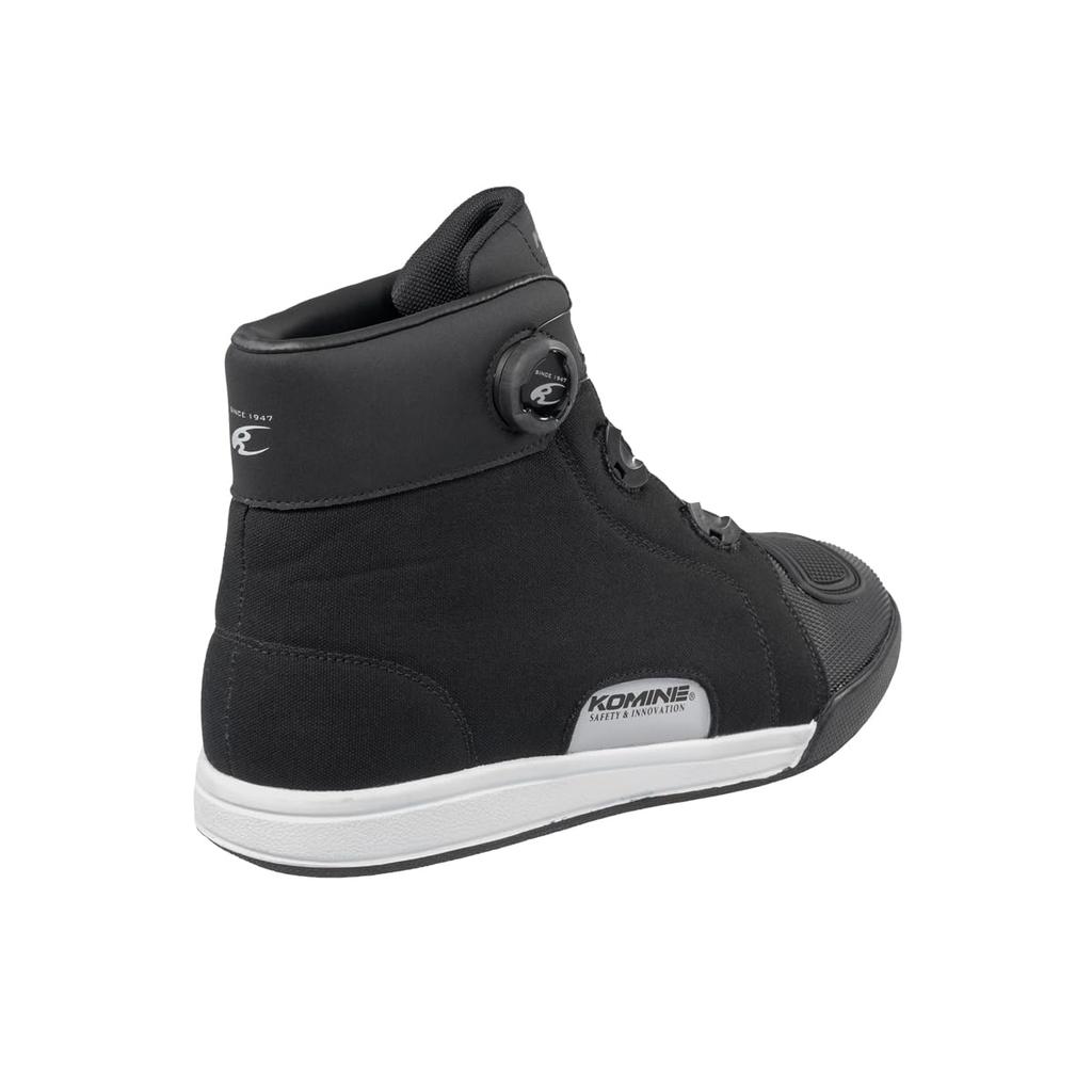Komine 2025 Model Dial Fit WP Riding Wide Dial Size cm BK-301 Sneakers, Waterproof, Fit, Black, 25.5