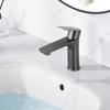 Bathroom Faucets for Sink Lavatory Faucet 304 Stainless Steel Single Hole Single Handle, Gun Gray