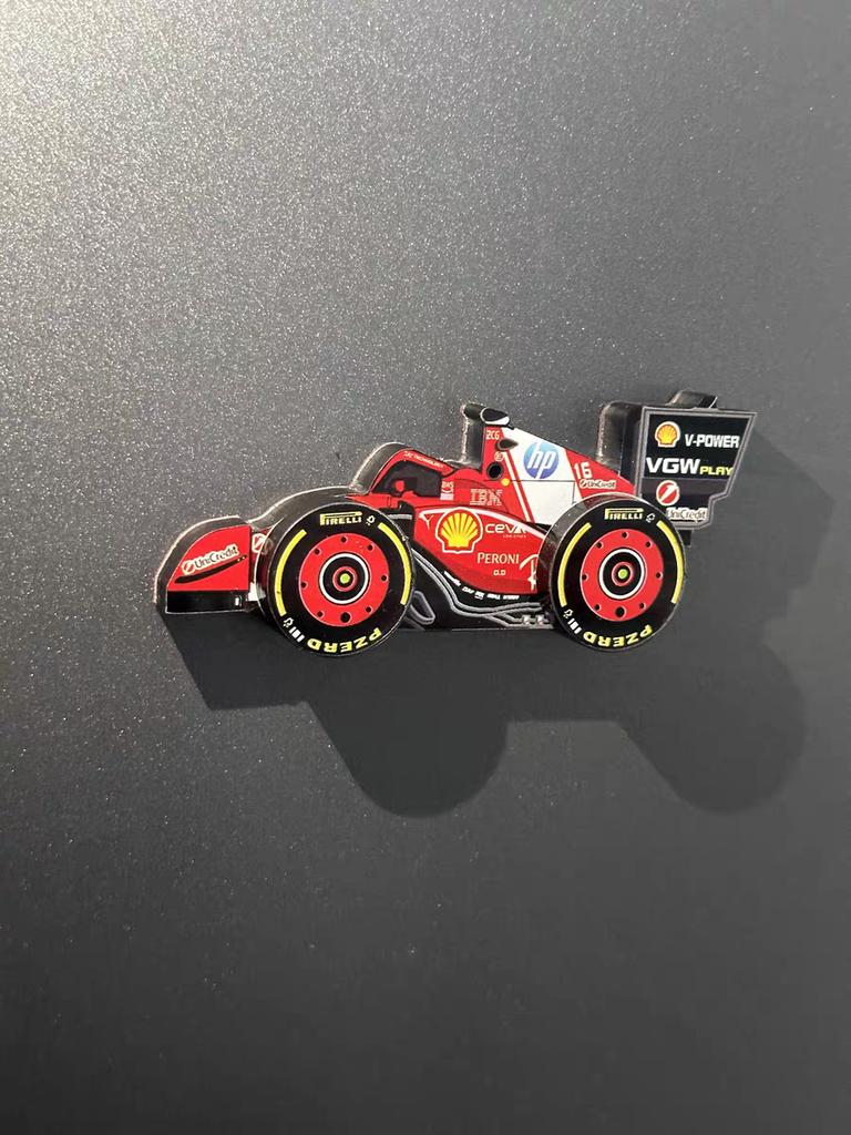 Fashion Q Version for Ferrari Leclerc 16/44 Fridge Logo Magnet 2025 New F1 Supercar Magnetic Racing Sticker Creative Decoration