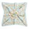 Tony&Candice 100% Silk Scarf Square Women 53*53CM  Scarves Ladies Ring&Wrap Oil Pattern Luxury Style  Soft Satin Neckerchief