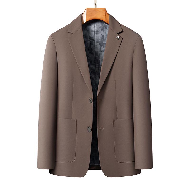 Men's Spring 2026 Korean Style Solid Color Single-Breasted Casual Suit Jacket