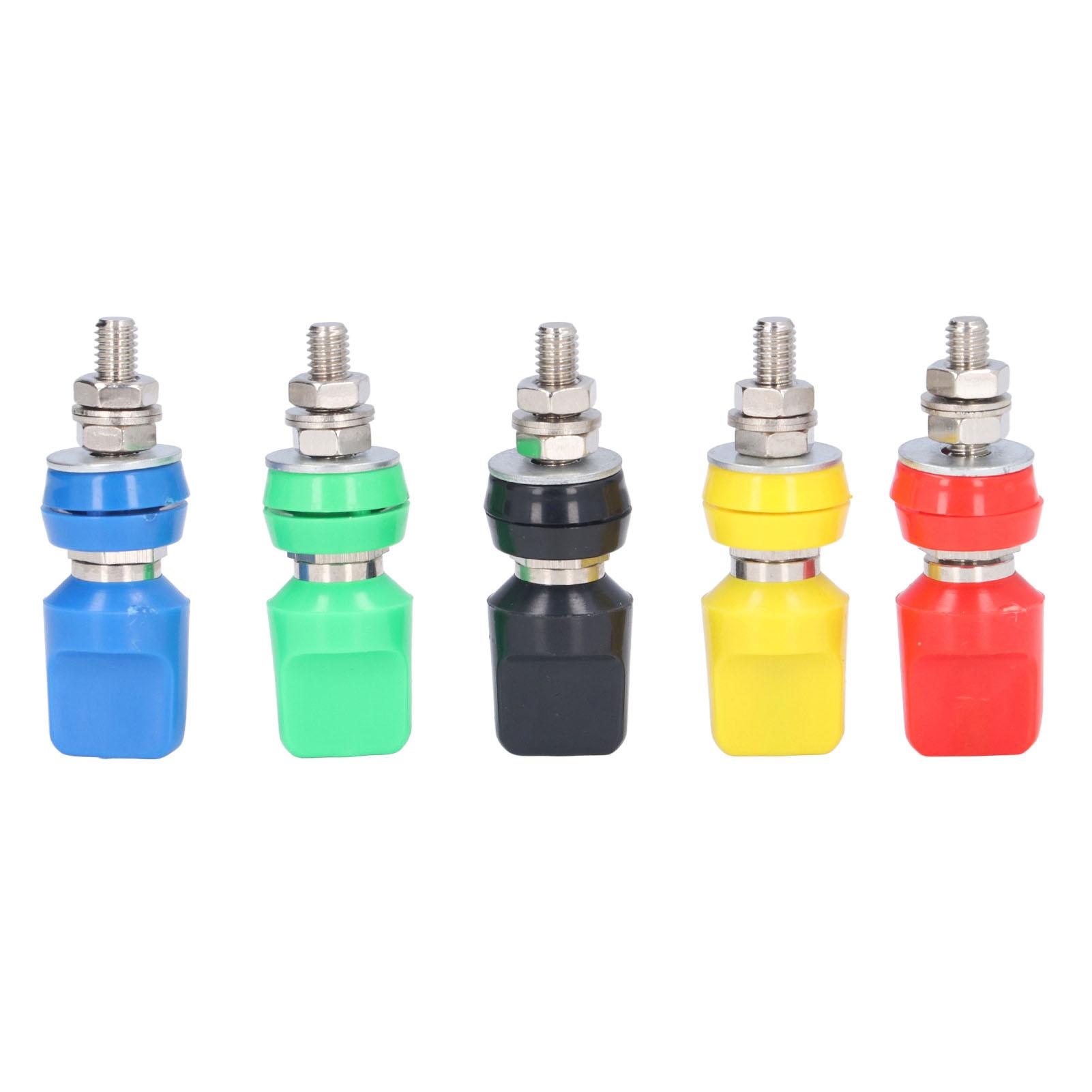 

5Pcs Binding Post High Current Wiring Terminals Silver Alloy Flat Cap Tail Jack 50019(1)