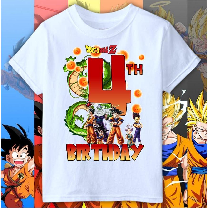 

2026 Summer New Dragon Ball BIRTHDAY Kids Shirt Boy Girl Tshirt 012 Years Old Fashion Casual Y2K Shortsleeved Trendy Clothing S