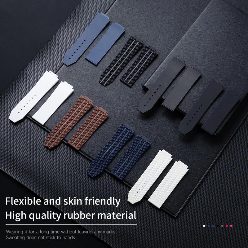 25x17mm Colorful Soft Rubber Watch Band For HUBLOT Strap For BIG BANG Series Waterproof Men's Watchband  Accessories Screwdriver