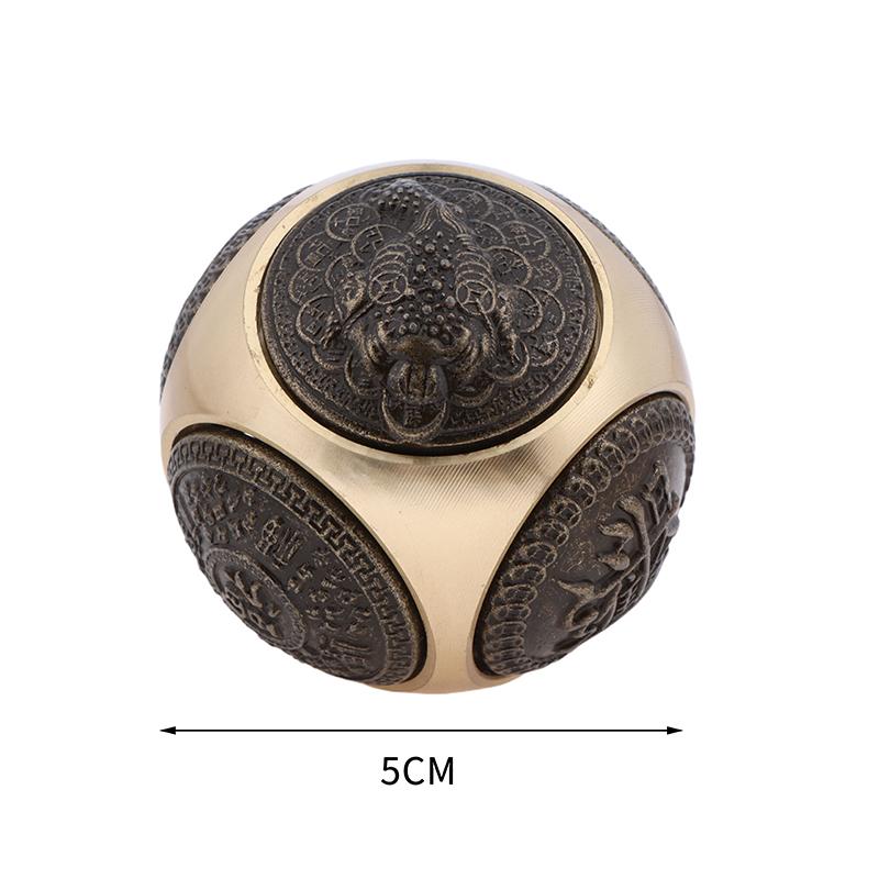 Rotating Six-Faced Chinese Lucky Coin Spinner Toys Crafts Stress Anxiety Relief Sensory Focus Tool For Birthday Christmas Gift