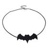 Punk Bat Charm Necklace Halloween Spiders Pendant Clavicle Chain Halloween Jewelry Witch Hat Pendant Choker Necklace