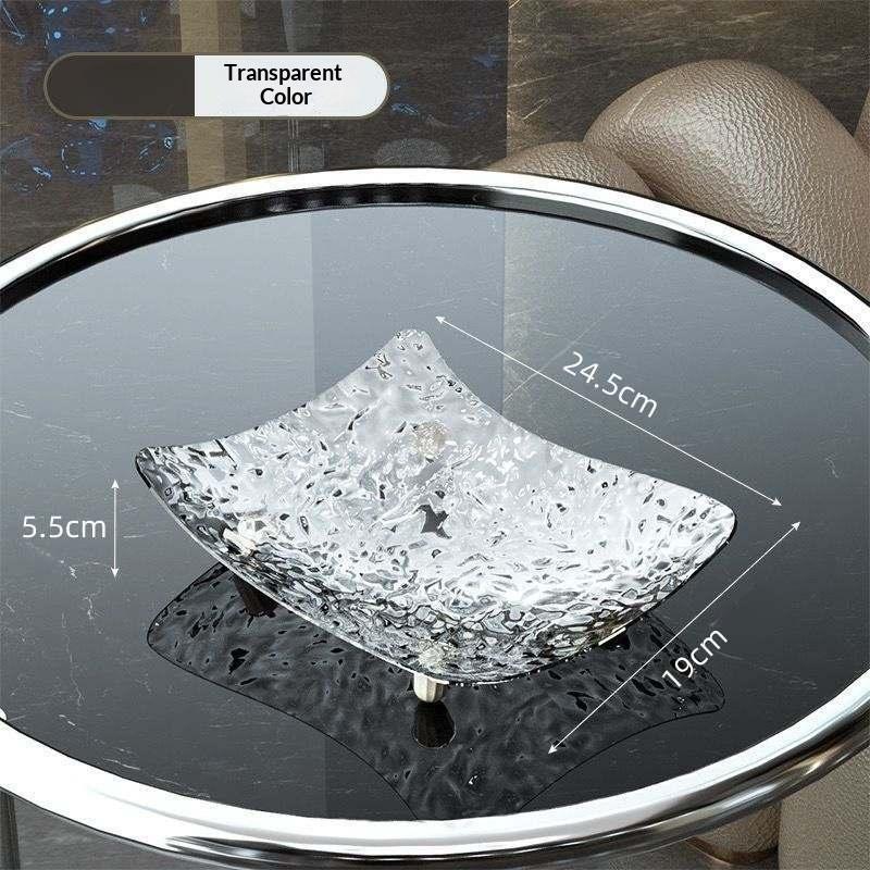 Transparente quadratische Obstteller Wohnzimmer Nuss-Snack-Obstschale Party-Tisch Süßigkeiten-Lebensmittel-Aufbewahrungstablett Obstteller Knochenscheibe
