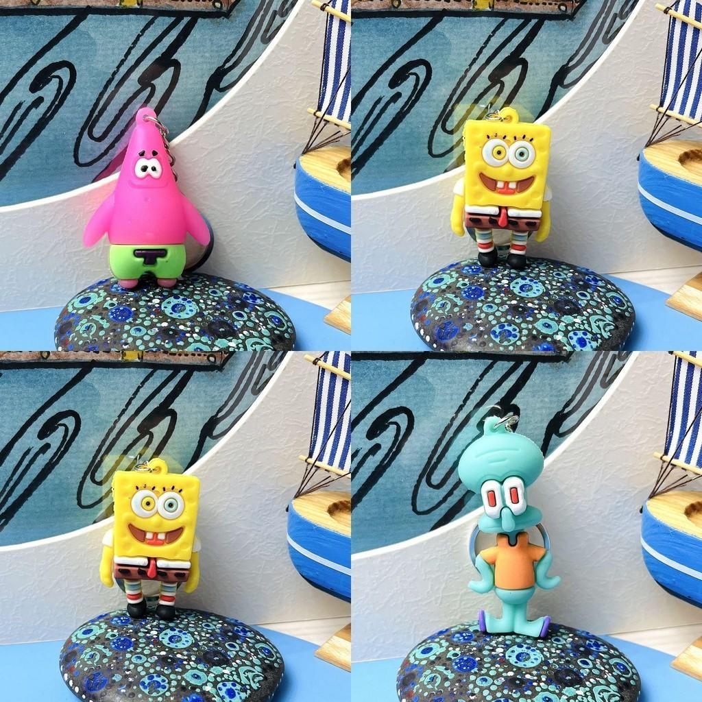 Adorable Spongebob Octopus Keychain Soft Rubber Bag Pendant Creative Charm