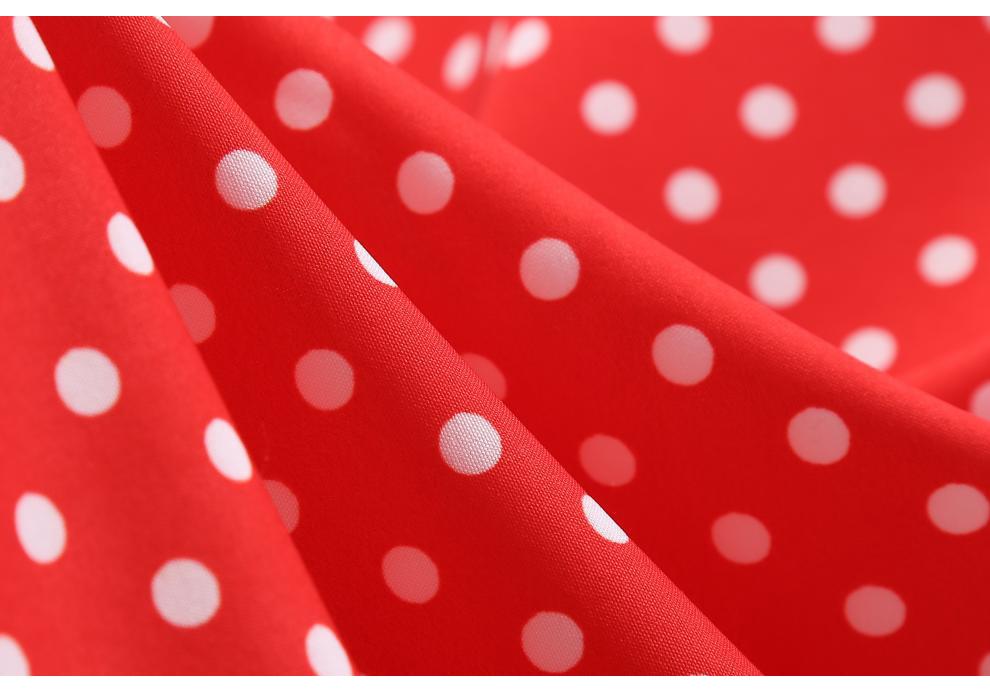 In-Stock Retro Polka Dot Hepburn Dress - Square Neck, Cinched Waist, Flared Skirt, Belted