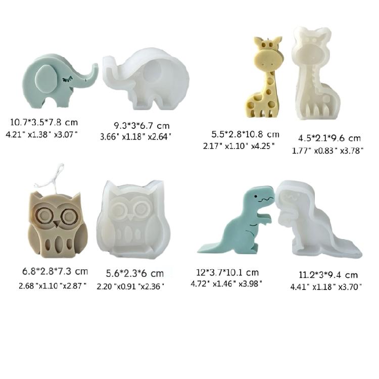 Animal Candle Molds for DIY Candle Soap Fondant Decorations Baking
