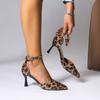 Summer 2026 Fashion Leopard Sandals Women's High Heels