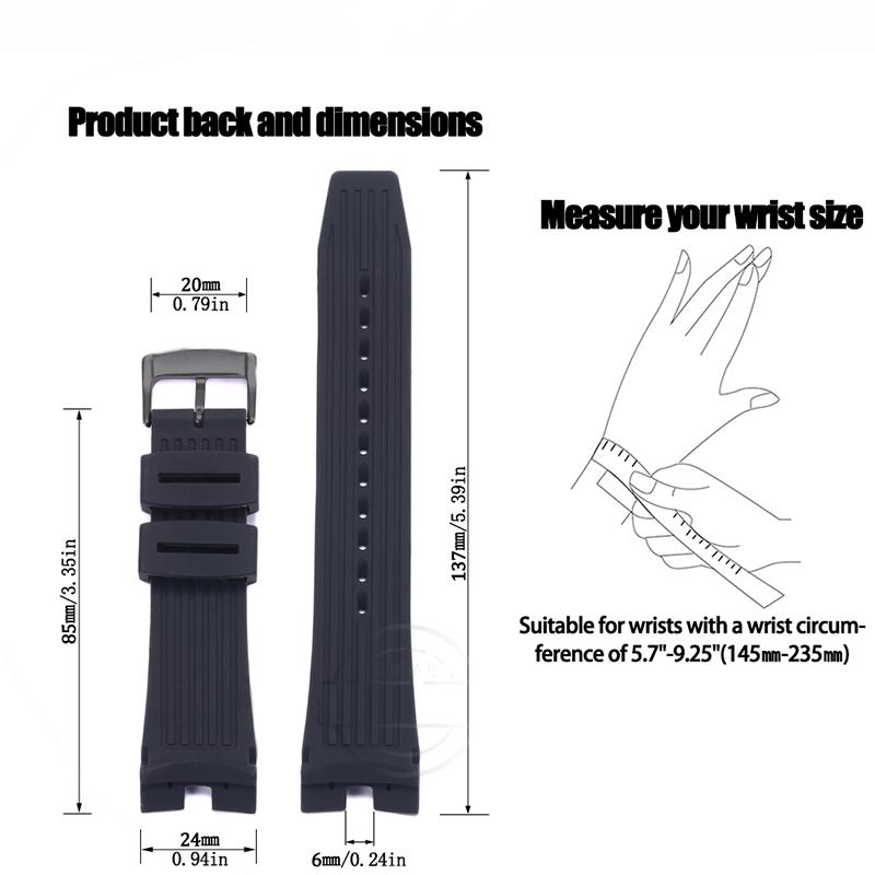Silicone Rubber Strap Suitable For Citizen AW1475 1476 1477 CA4154 4155 Watch Men's Replacement Band Sports Waterproof Bracelet