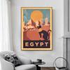 Majestic Pyramids of Giza Egypt Posters Egyptian Sphinx Travel Prints Canvas Painting Wall Art Pictures Home Living Room Decor