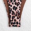 Dámská třídílná sada plavek bikiny s leopardím potiskem pro rok 2025 - Sexy, přiléhavý střih, dělený styl