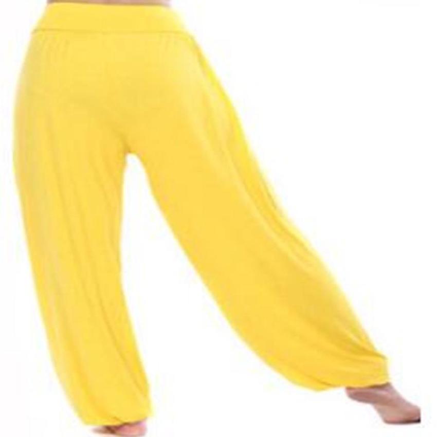 

Жіночі шаровари Aladdin Pants Causal Baggy Gypsy Loose Dance Yoga Genie Trousers XXL жовтий