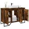 Bathroom Vanity Cabinet Smoked Oak 91 x 35 x 60 cm Engineered Wood