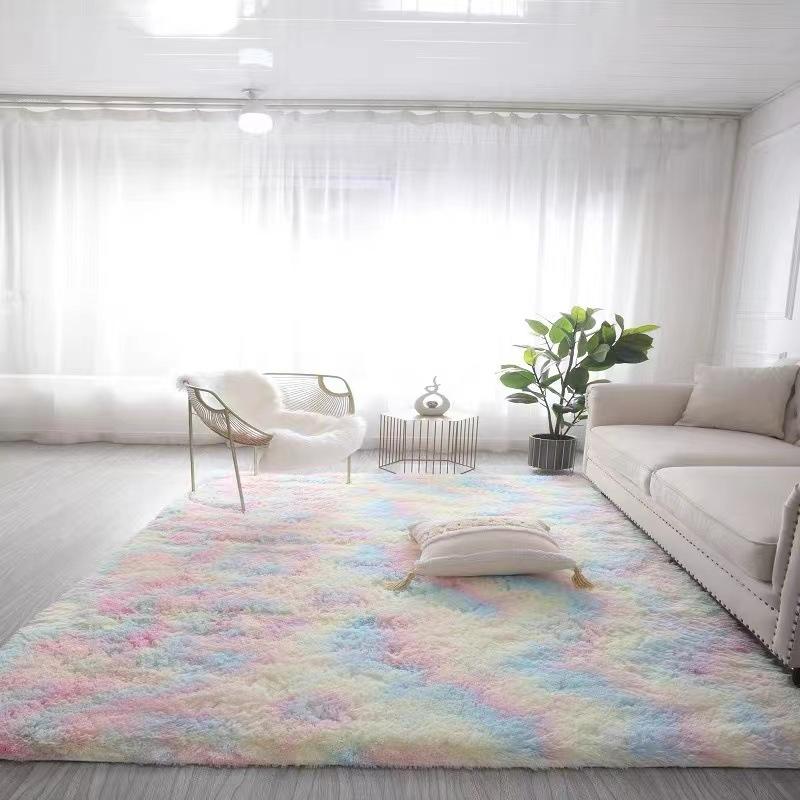 VIKAM Large Carpet for Living Room Decor Rugs Fluffy Thick Plush Carpet For Bedroom Large Area Rug Crawling Mat Gray Black pink