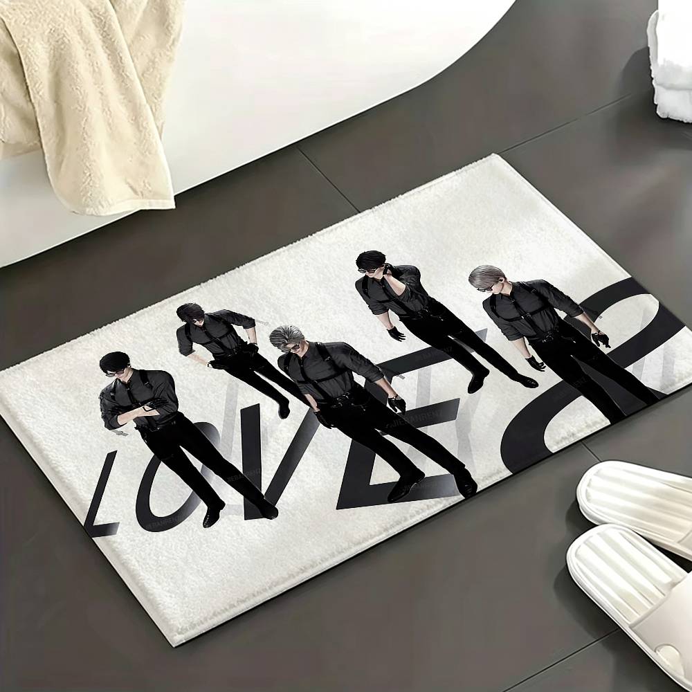 Game L-Love and D-Deepspace Floor Mat Soft Non Slip for Entry Door Bathroom Indoor Home Decorative Carpet