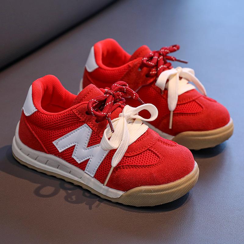 Girls' Double Mesh Shoes 2025 Autumn New Casual Classmates Children's Fashion Sports Shoes Boys' Moral Training Shoes