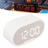 Digital Alarm Clock USB LED Display White Light Mirror Electronic Desktop Clock for Bedroom Living Room
