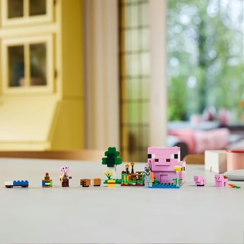 LEGO Minecraft Baby Pig House Toy Block789Elementary School Game 21268