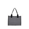 Fashionable Large Capacity Tote Bag For Women In Black Red And Blue Stylish Canvas Design