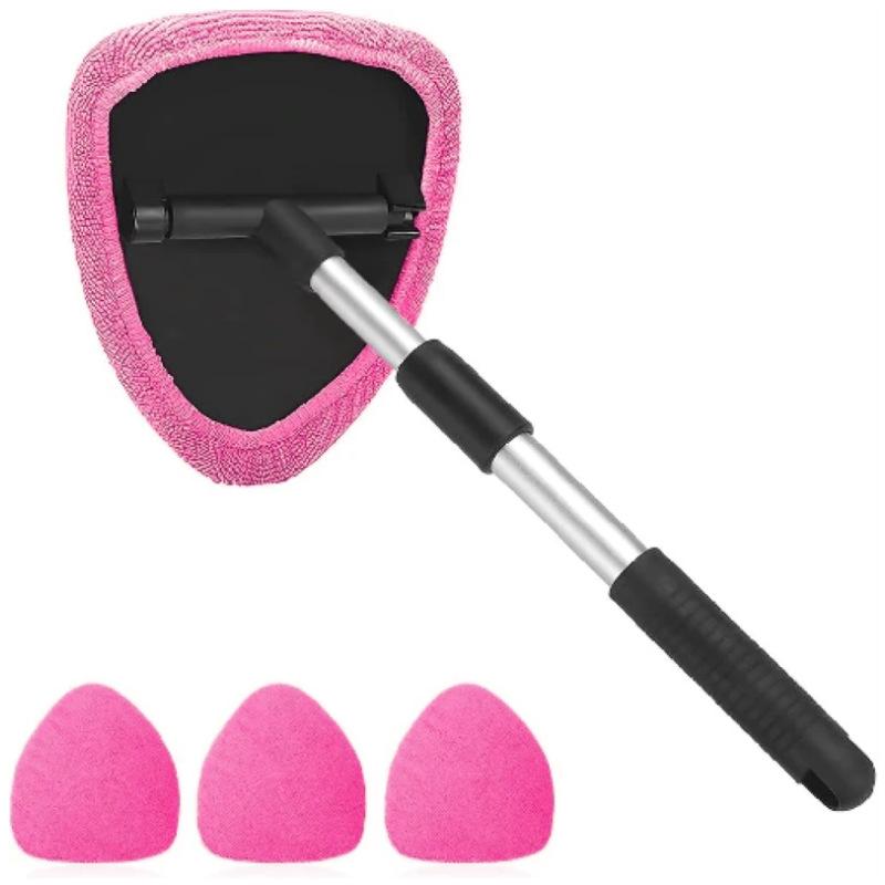 Car windshield cleaning defogging brush, window brush, microfiber window washing scraper, household telescopic glass brush