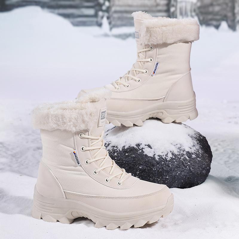 35-43 Winter Dames Grote Maat Sneeuwlaarzen Verdikte Pluche Dameslaarzen