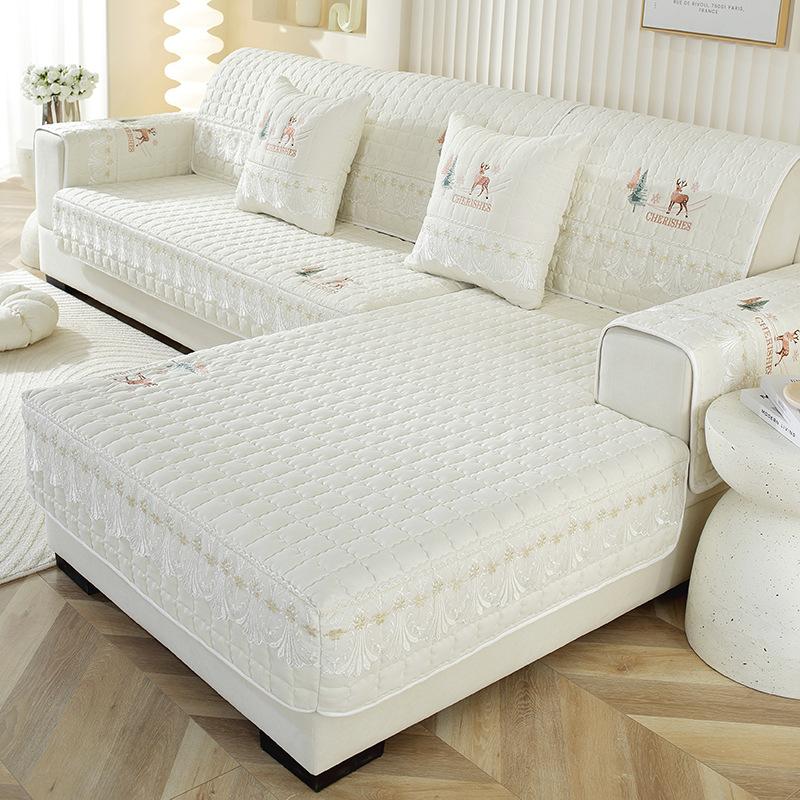 Embroidered Fabric Universal Non-Slip Thickening Sofa Cushion Simple Fashion Sofa Cover Baby Sling