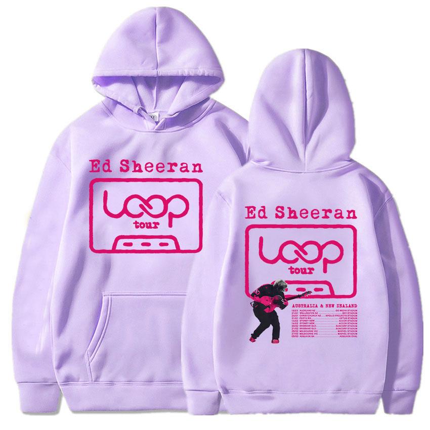 Ed Sheeran Loop Tour Hoodies Fashion Autumn/Winter Hooded Sweatshirts for Male Casual Long Sleeve Unisex Streetwear Print Hoodie